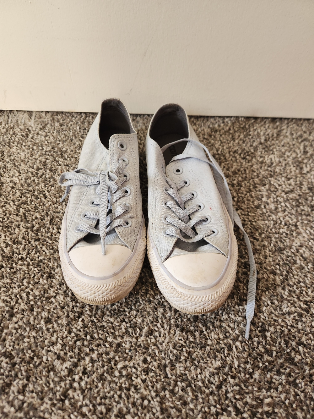 Converse Light Gray Canvas Low-Top Sneakers